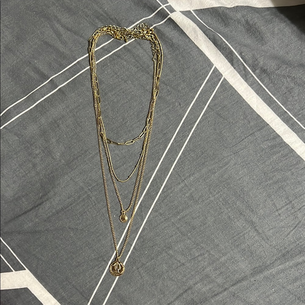 Elegant Gold Layered Necklace